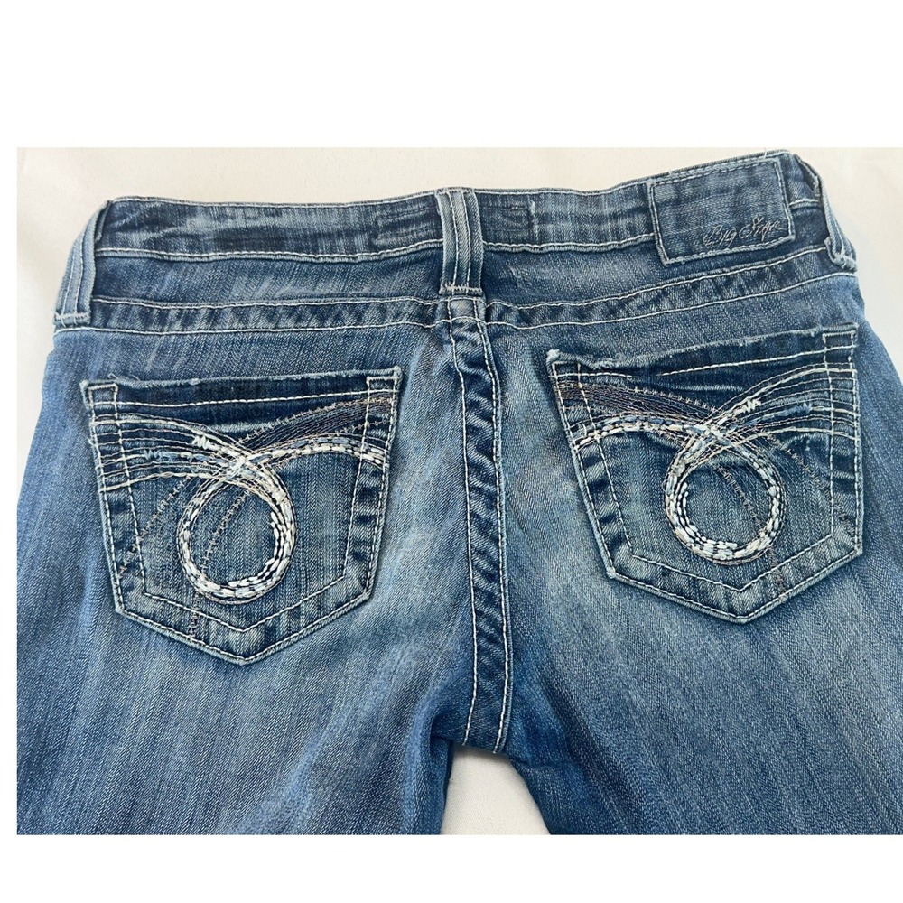 Big Star Casey K Low Rise Bootcut Jeans Medium Wash Blue Denim Y2K Style